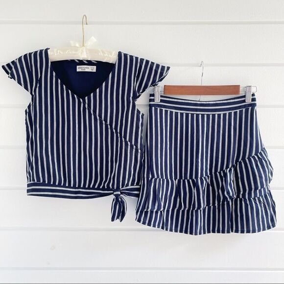 Abercrombie Kids Matching Set Striped Skirt & Top - Picture 1 of 14